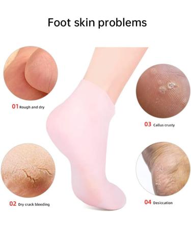 Buy Jawseu Silicone Socks - 3 Pairs Moisturizing & Slipproof for Heel Pain Relief - XL Size for Dry Cracked Heels | International Shipping Available - Buy Online on SooperMarket.com