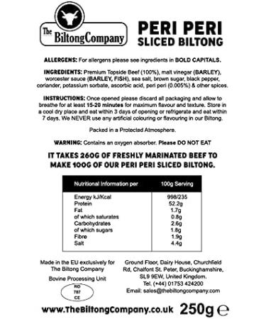 Biltong - 1kg - Sliced Super Fest - 4 Flavours - Original Peri Peri Garlic Pepper BBQ - Buy Online on SooperMarket.com