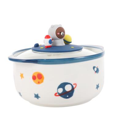 Zerodeko 1pc Instant Noodle Soup Bowl Ramen Bowls Ceramic Cereal Bowl Rice Container Cartoon Student Oven