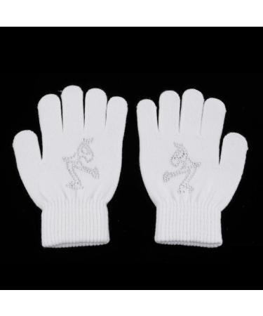 Leeadwaey Ice Skating Gloves for Girls & Women - Magic Stretch Black Flower & Snowflake Styles - Kids to Adult Sizes - Buy Online on SooperMarket.com