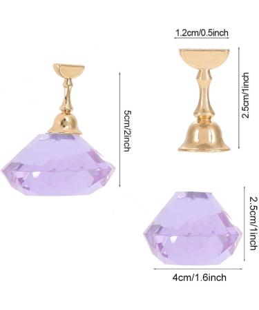 4 Colors Magnetic Nail Tips Stand Magnetic Nail Tips Practice Stand Crystal Alloy Holder Nail Art Display Stand(Purple) - Buy Online on SooperMarket.com