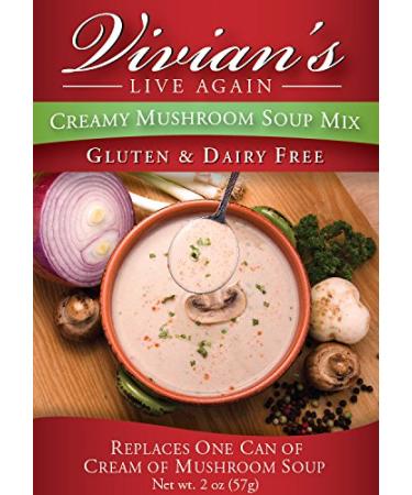 Vegan Gluten-Free Dairy-Free Cream of Mushroom Soup Mix by Vivian's Live Again - 3 Pack - Buy Online on SooperMarket.com