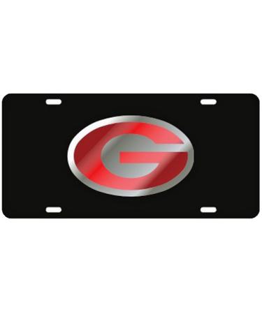 Craftique Georgia Bulldogs Black Laser Cut License Plate