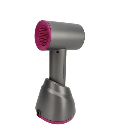 Cordless Hair Dryer Easy Clean Rechargeable 3 Airflow Blow Dryer Low Noise Gray with Fixed Base for RV US Plug