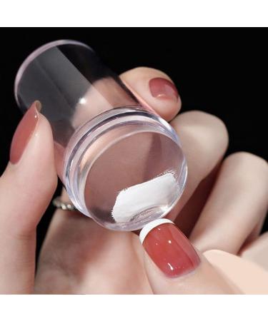 8-Piece Nail Art Jelly Stamper Kit with Scraper and Brushes | Clear Silicone Jelly Stamper for French Tip Nails | Manicure Tools - Buy Online on SooperMarket.com