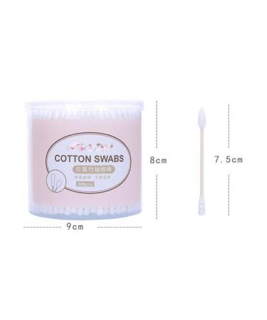 300 PCS White Spiral Lace Wooden Tube Cotton Swabs - Antibacterial & Sterile Cleaning Sticks for Eyes Ears & Makeup - Buy Online on SooperMarket.com