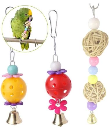 12 Packs Bird Toys Parrot Swing Toys Chewing Toys Bird Budgie Shredding Toys Colorful Hanging Bell Pet Cage Toys Hammock perch stand Suitable for Small Parakeets Conures Love Birds - Buy Online on SooperMarket.com