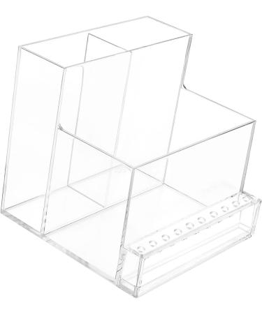 Folpus 3 Rows 10 Holes Nail Drill Bits Holder Transparent Desk Organizer for Salon Nail Drill Bit - Buy Online on SooperMarket.com