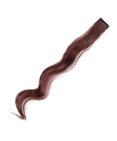 Color Long Straight Synthetic Hair Extension Wavy Pure Clip In 20"fashion Wig 20inches Q05