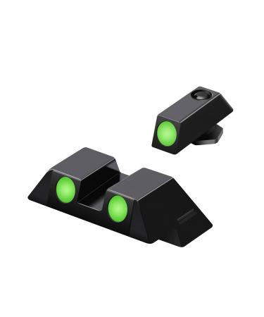 Feyachi NS16 Night Sights Glow in The Dark for Glock Pistol 17 17L 19 26 27 33 34 38 39, NO TRITIUM