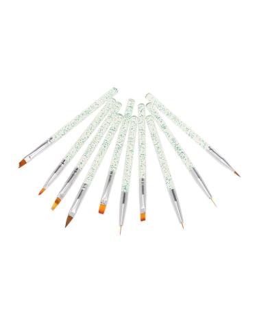 10-Part Gel Brush Set for Nail Art Professional Nail Painting & Drawing Brushes - Buy Online on SooperMarket.com