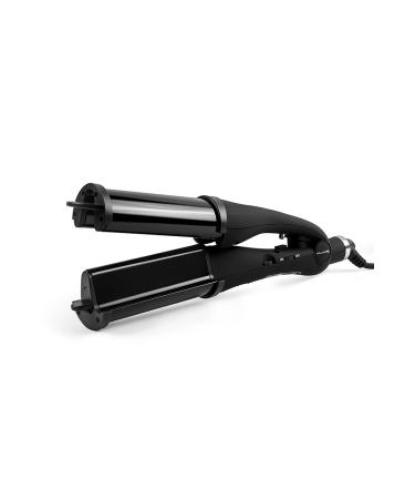NuMe Pentacle 2-in-1 Deep Waver and Curling Wand - Professional Ceramic Hair Waver for Beachy Waves - Hair Crimper (Black) - Buy Online on SooperMarket.com
