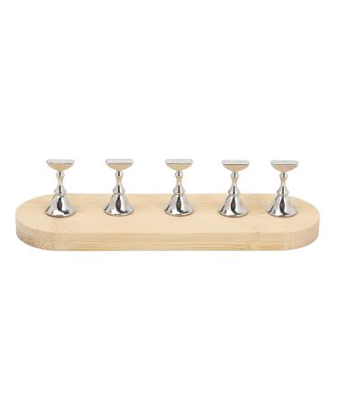 Kuuleyn Nail Display Stand Magnetic Practice Nail Stand Set DIY Log Press On Fixation Magnetic Fake Nail Holder for Beginner Manicure