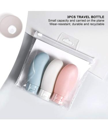 Silicone Base Travel Bottles Set - 3 PCS Leakproof Empty Shampoo & Lotion Containers for Trips & Home Use - Buy Online on SooperMarket.com