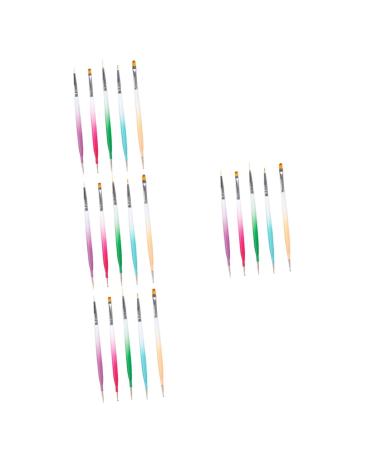 minkissy 4 Sets Nail Pen Carved Aluminum Painting Pen