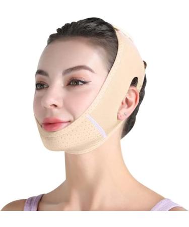 Double Chin Reducer V Line Lifting Mask Chin Strap for Double Chin for Women Double Chin Strap Face Slimming Double Chin Soft Chin Strap for Women (Skin Color) - Buy Online on SooperMarket.com