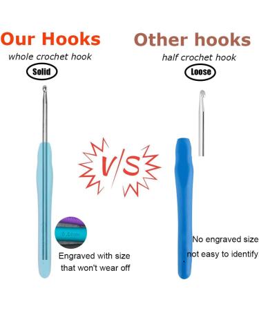 Mdoker Size H/8 Ergonomic Crochet Hook - Extra Long with Soft Handles for Arthritic Hands - Comfortable and Easy to Use for Beginners and Experienced Crocheters - Buy Online on SooperMarket.com