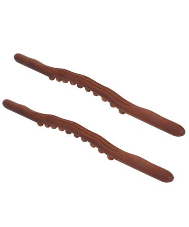 10 Massage Points Wooden Trigger Point Massage Gua Sha Tools 2 Pack Wooden Massage Stick for Back Leg Massage Sticks Massage Tools