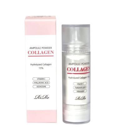 RiRe Skin Care Collagen Powder 8g Use by mixing with Essence Serum Hair Products Body Products Cream Hair product Hydrolyzed Collagen 15% Contains Vitamin C Hyaluronic Acid and Adenosine
