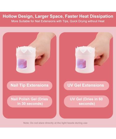 Mini High-Efficiency UV Nail Lamp - Dual Light Source Type-C Powered - On-The-Go Nail Art (Purple+Green) - Buy Online on SooperMarket.com