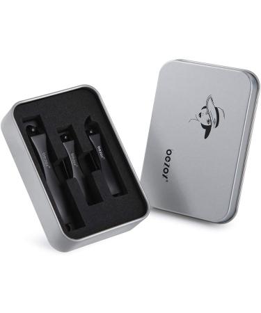 BEZOX Nail Clippers Set Heavy Duty Stainless Steel Toenail Clippers for Thick Nails - Curved and Straight Blade Cutters for Precise Nail Shaping and Cuticle Trimming - Buy Online on SooperMarket.com