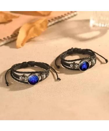 TURSHI Signs Spirit Bracelet 12 Constellation Handmade Bead Woven Multilayer Leather Bracelet Handmade Multilayer Adjustable 12 Constellation Bracelets Glow In The Dark Bracelet for Women Men Gemini: - Buy Online on SooperMarket.com