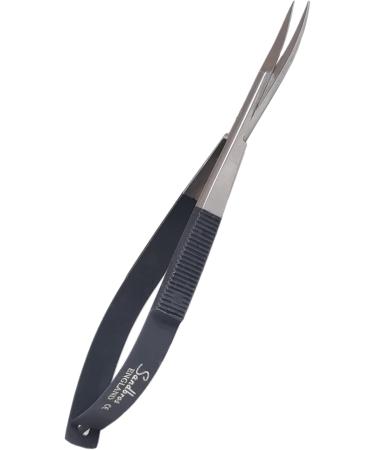 Spring Embroidery Scissors Manicure and Cross Stitch Sewing Craft Small Tool Scissor Multipurpose use (Black Grip Curved) - Buy Online on SooperMarket.com