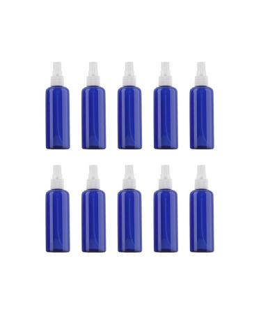 VOANZO 10PCS Empty Plastic Spray Bottle 100ml Fine Mist Travel Atomiser Set Refillable Travel Size Bottle Toiletries Liquid Containers (blue) Clear Blue