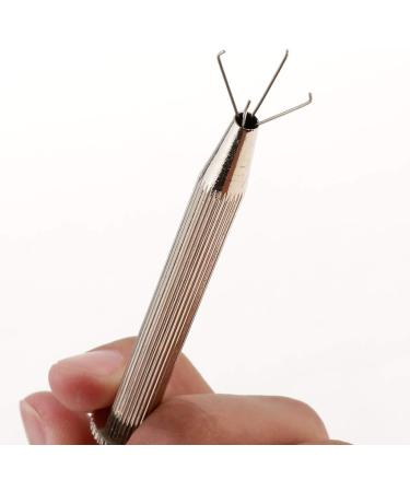 Professional 4 Prong Diamond Stone Tweezers | Precision Bead Pick Up Tool for Jewelry Making - Buy Online on SooperMarket.com