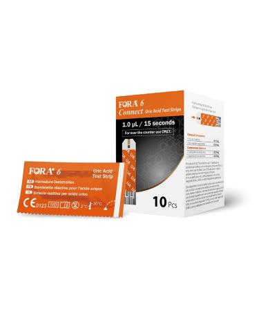 FORA 6 Connect 10 Blood Uric Acid Test Strips (10pcs/Box)