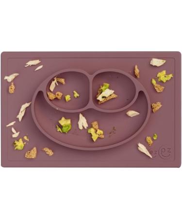 ezpz Happy Mat (Mauve) - Silicone Suction Plate for Toddlers & Preschoolers - Divided, Dishwasher Safe - 24+ months - Buy Online on SooperMarket.com