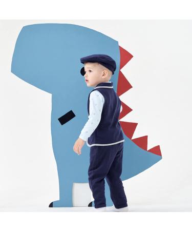 Famuka Baby Boy Formal Suit with Bows Waistcoat & Hat | Gentleman Tuxedo | 24 Months | Blue - Buy Online on SooperMarket.com