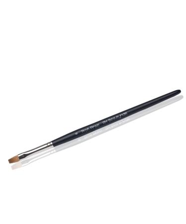 Kolinsky UV gel brush size 6 with short handle in black and silver ferrule for nail design