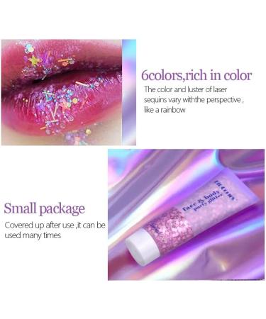 AKARY White Mermaid Scale Glitter Gel - Long-Lasting Holographic Chunky Glitter for Body, Hair, Face, Nails, Eyes - Fairy Costume Makeup for Women - Buy Online on SooperMarket.com