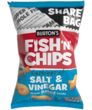 Snack Pack Bundle Consisting of Burtons Fish n Chips Salt & Vinegar Baked Snacks Share Bag 250g (2 Pack) - Buy Online on SooperMarket.com