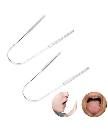 Stainless Steel Tongue Scraper - Effective Bad Breath Treatment for Adults | Robust Metal Tongue Cleaner for a Fresh Mouth - Buy Online on SooperMarket.com