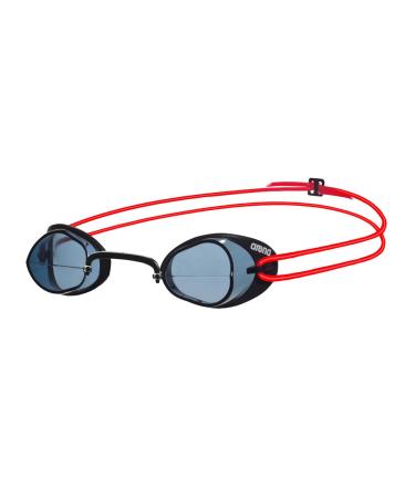 ARENA Unisex Swimming Goggles Swedix Mirror Swimming Goggles (Pack of 1) One Size Black (Smoke-Red)