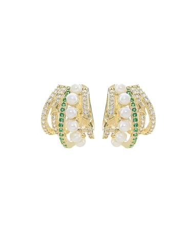 Lymphatic Drainage Earrings for Women Ear Acupressure Detox Ear Hoops Auricular Rowline Ear Cuff One Size C