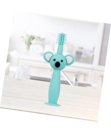 Kisangel Soft Bristle Toddler Toothbrush | Animal Teether Baby Toy Brush | Green Silicone Infant Toothbrush - Buy Online on SooperMarket.com