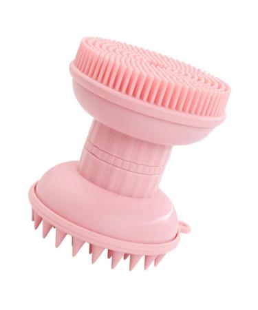 Angoily 1pc Three-in-one Bath Scalp Silica Gel Pink Washbasin