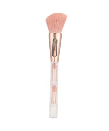 4 in 1 Makeup Brush Transparent Handle Portable Soft Hair Professional Eyeshadow Blush Uniform Coloring for Daily Use for Dating Party