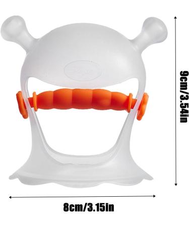 BAOK Hand Biting Rings for Babies | Anti-Drop Silicone Bite Ring Toys | Durable Dental Play Stuff | Safe Baby Gifts - Orange - Buy Online on SooperMarket.com