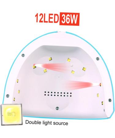 Healeved 2pcs 12 Nail Dryer Nail Art Tools Accessories Gel Nail Curing Gel LED Dryer Manicure Tool Nail Polish Dryer Nail Gel Polish Curing Machine Grill - Buy Online on SooperMarket.com