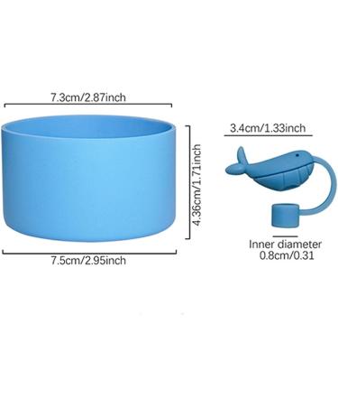 Heat Resistant Silicone Cup Sleeve Set Slip Straw Cap Water Bottle Boots Silicone Straw Cover Friendly Cup Accessories for Home Office Travel Travel - Buy Online on SooperMarket.com