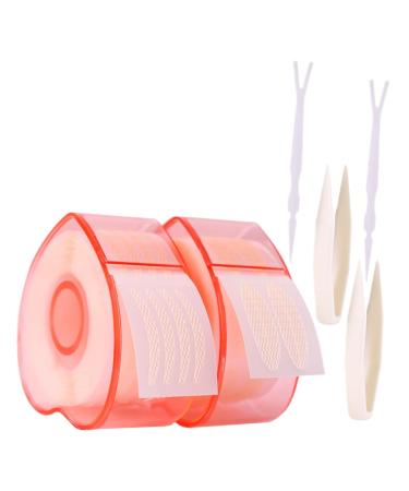 Housoutil 2 Roll Lace Double Eyelid Sticker Adhesive Eyelid Tape Invisible Double Eyelid Sticker Self- Adhesive Eyelid Stickers Eye Lift Breathable Double Eyelid Fiber Beauty Tools