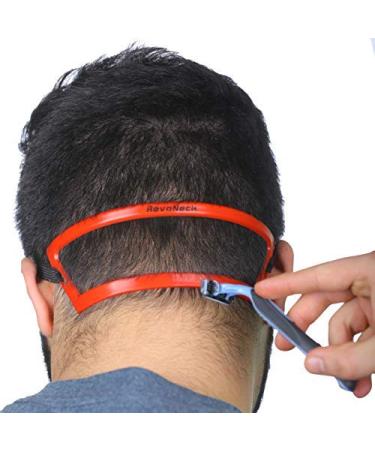 Revo Neck - Neckline Shaving Template Guide - Edge Up your Straight Neck Hairline - One Size Fits All Haircut Grooming Kit - Styling Tool - Use W/Clippers or Trimmer - Barber Supplies Set - Stencil