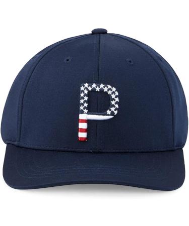 PUMA Youth Golf Hat Navy Blazer - Kids' Pars and Stripes P Cap, One Size - Buy Online on SooperMarket.com