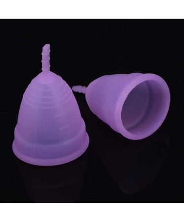 3 Colors 2PCs Reusable Menstrual Cup Set - Eco-Friendly Women's Hygiene Care (Purple) | Anti-Losing & Comfortable - Buy Online on SooperMarket.com