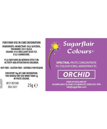 Sugarflair Orchid Spectral Food Colouring Paste - 25g | Highly Concentrated Dye for Sugar Pastes, Buttercream, and Royal Icing - Buy Online on SooperMarket.com