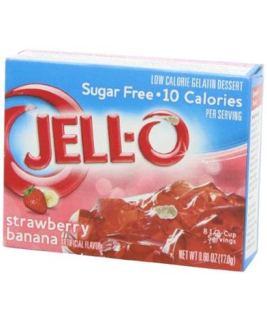 Jell-O Strawberry and Banana Sugar Free Gelatin Dessert 8.5g